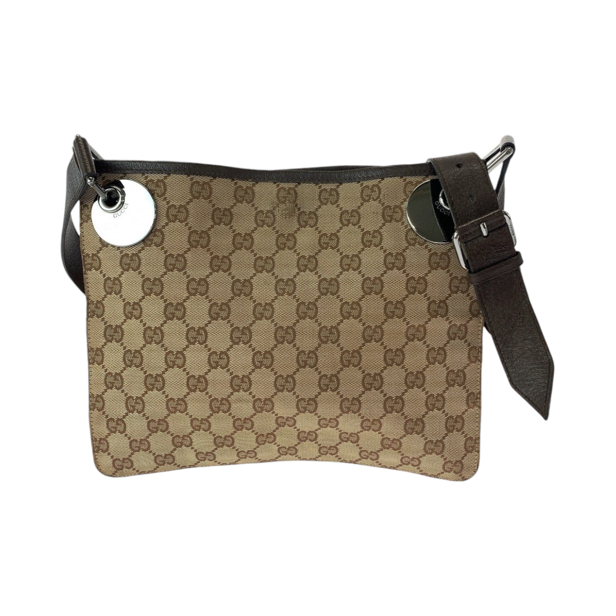 24919
GUCCI グッチ ブラウン シルバー金具 GGキャンバス 120841 ショルダーバッグ メッセンジャーバッグ メンズ AB