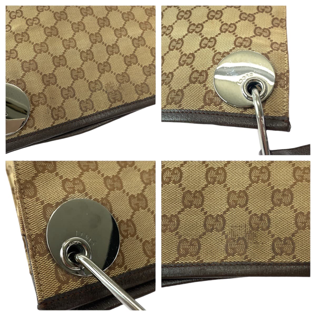 24919
GUCCI グッチ ブラウン シルバー金具 GGキャンバス 120841 ショルダーバッグ メッセンジャーバッグ メンズ AB