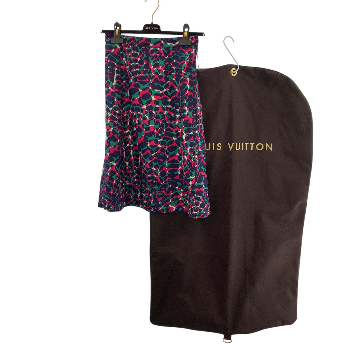 24926
LOUIS VUITTON ルイヴィトン サイズ36 マルチカラー シルク スカート 膝丈 レディース A18