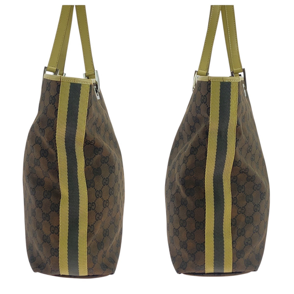 24927
GUCCI グッチ ブラウン マルチカラー シルバー金具 GGキャンバス / レザー 31243 トートバッグ ショルダーバッグ レディース AB26