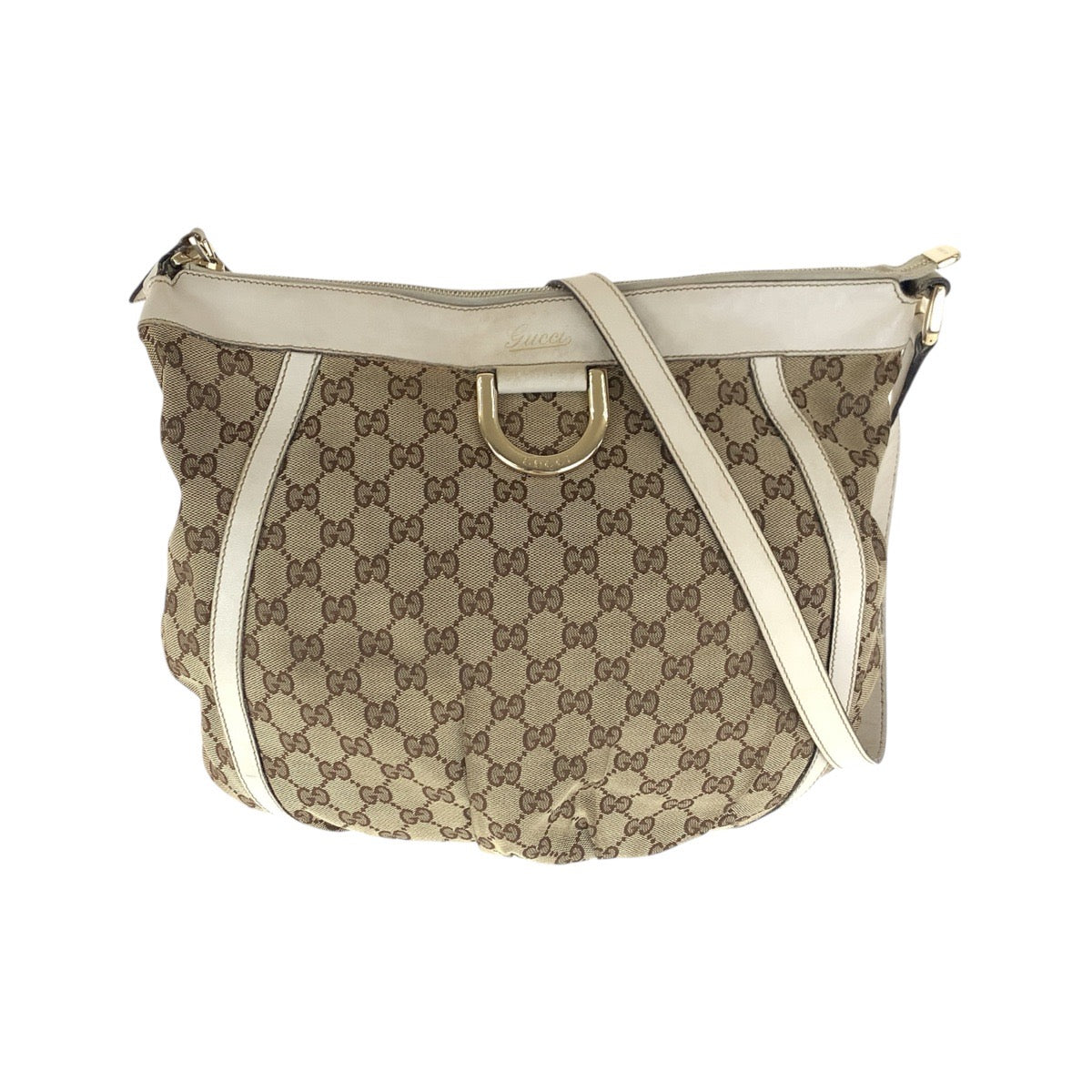 24931
GUCCI グッチ アビー ベージュ アイボリー ゴールド金具 GGキャンバス / レザー 204940 ショルダーバッグ メッセンジャーバッグ レディース AB30