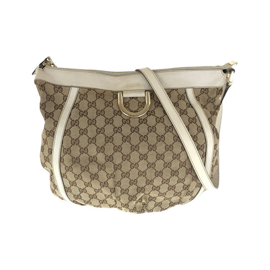 24931
GUCCI グッチ アビー ベージュ アイボリー ゴールド金具 GGキャンバス / レザー 204940 ショルダーバッグ メッセンジャーバッグ レディース AB30