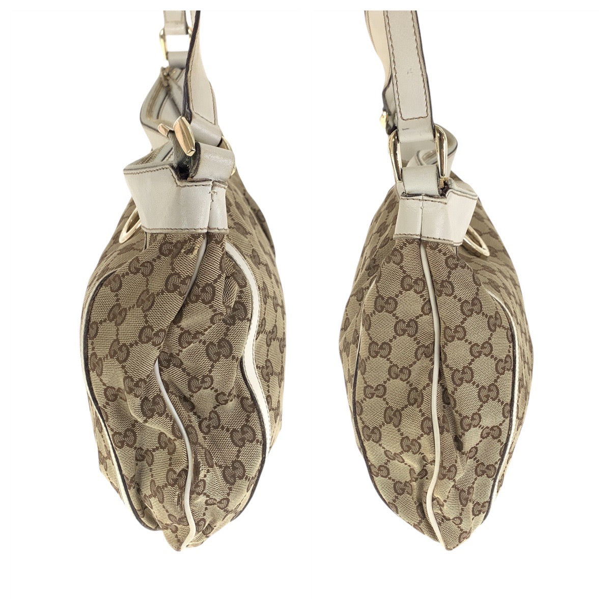 24931
GUCCI グッチ アビー ベージュ アイボリー ゴールド金具 GGキャンバス / レザー 204940 ショルダーバッグ メッセンジャーバッグ レディース AB30