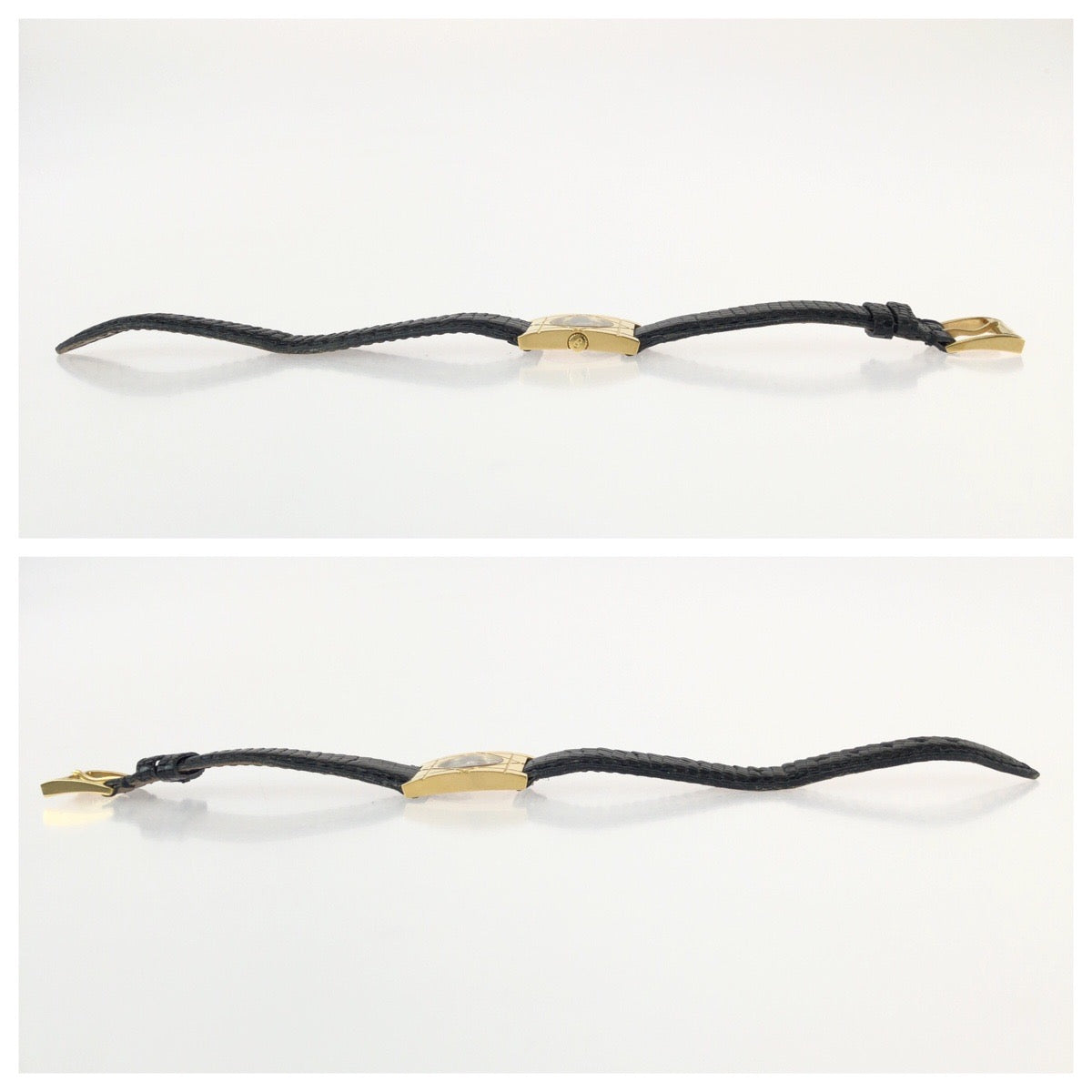 24935
Dior ディオール ヴィンテージ カナージュ クールカレ ブラック 黒 ゴールド金具 ステンレススチール / レザー D82-150 腕時計 クオーツ ブラック文字盤 ABP35