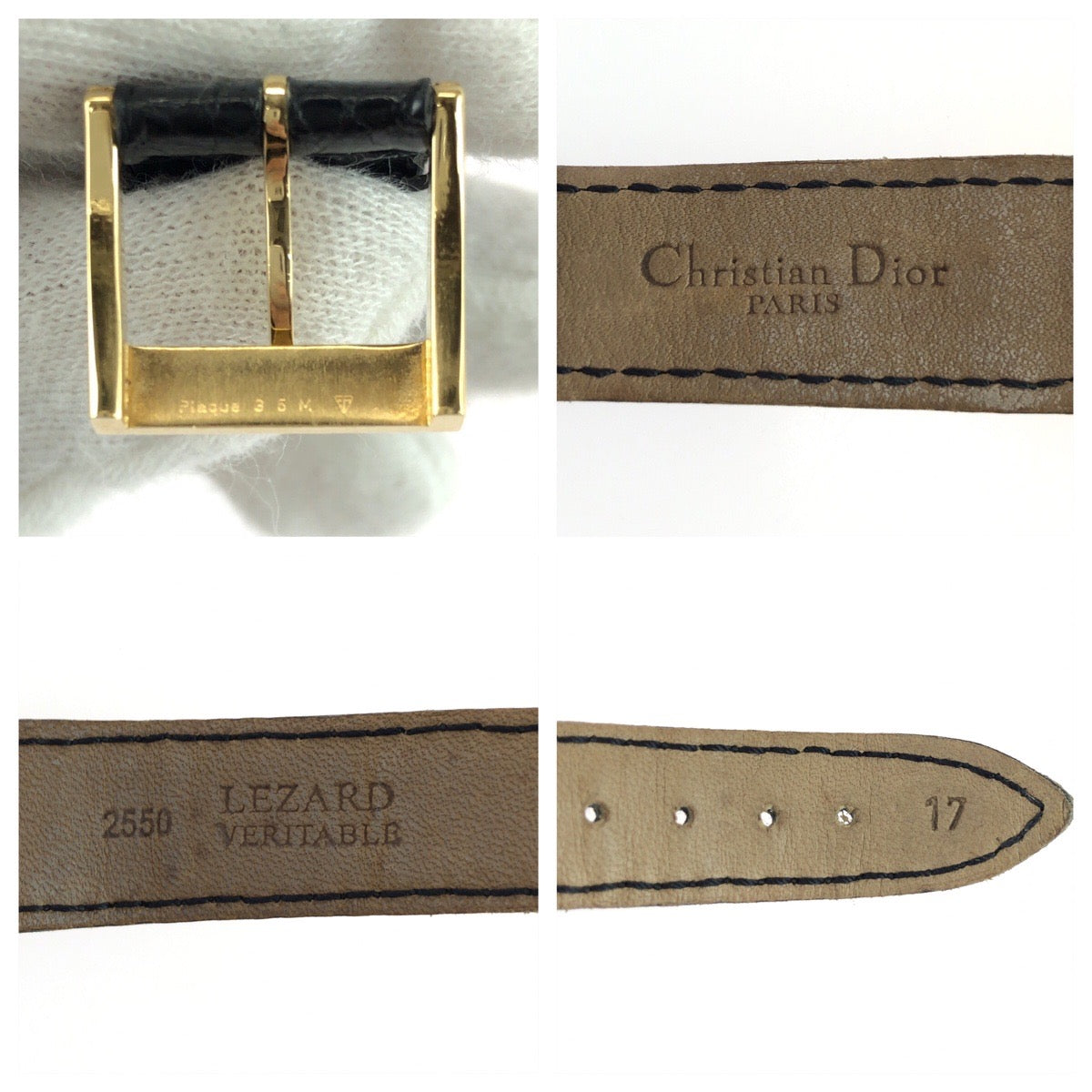 24935
Dior ディオール ヴィンテージ カナージュ クールカレ ブラック 黒 ゴールド金具 ステンレススチール / レザー D82-150 腕時計 クオーツ ブラック文字盤 ABP35