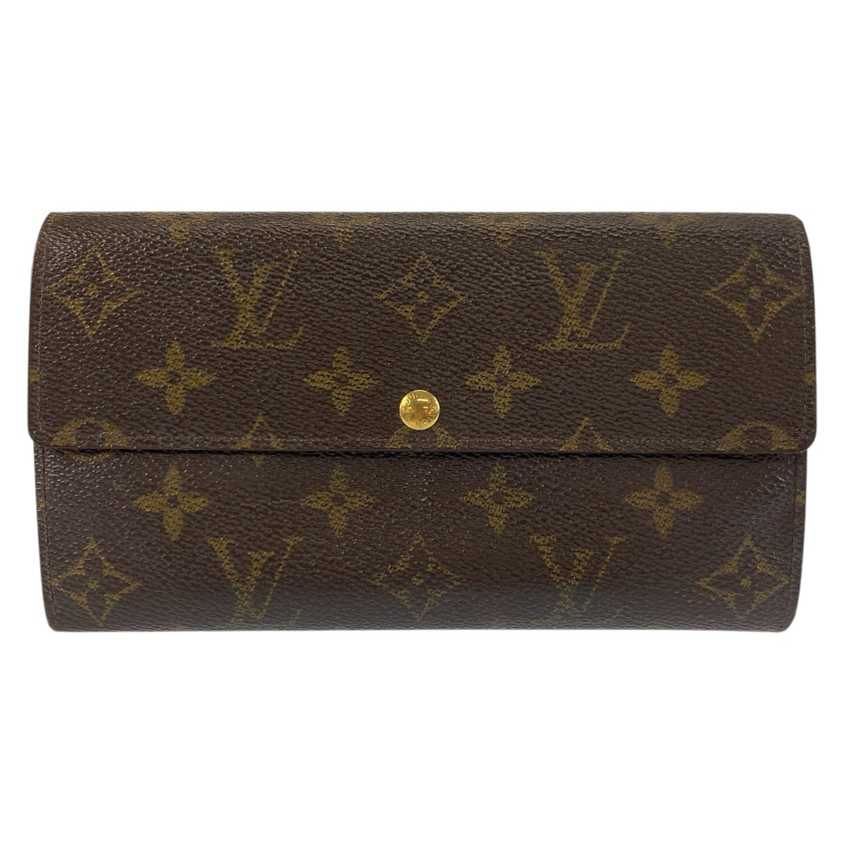 24940
LOUIS VUITTON ルイヴィトン モノグラム ポシェット ポルトモネ クレディ ブラウン ゴールド金具 PVC M61725 長財布 ロングウォレット レディース AB8