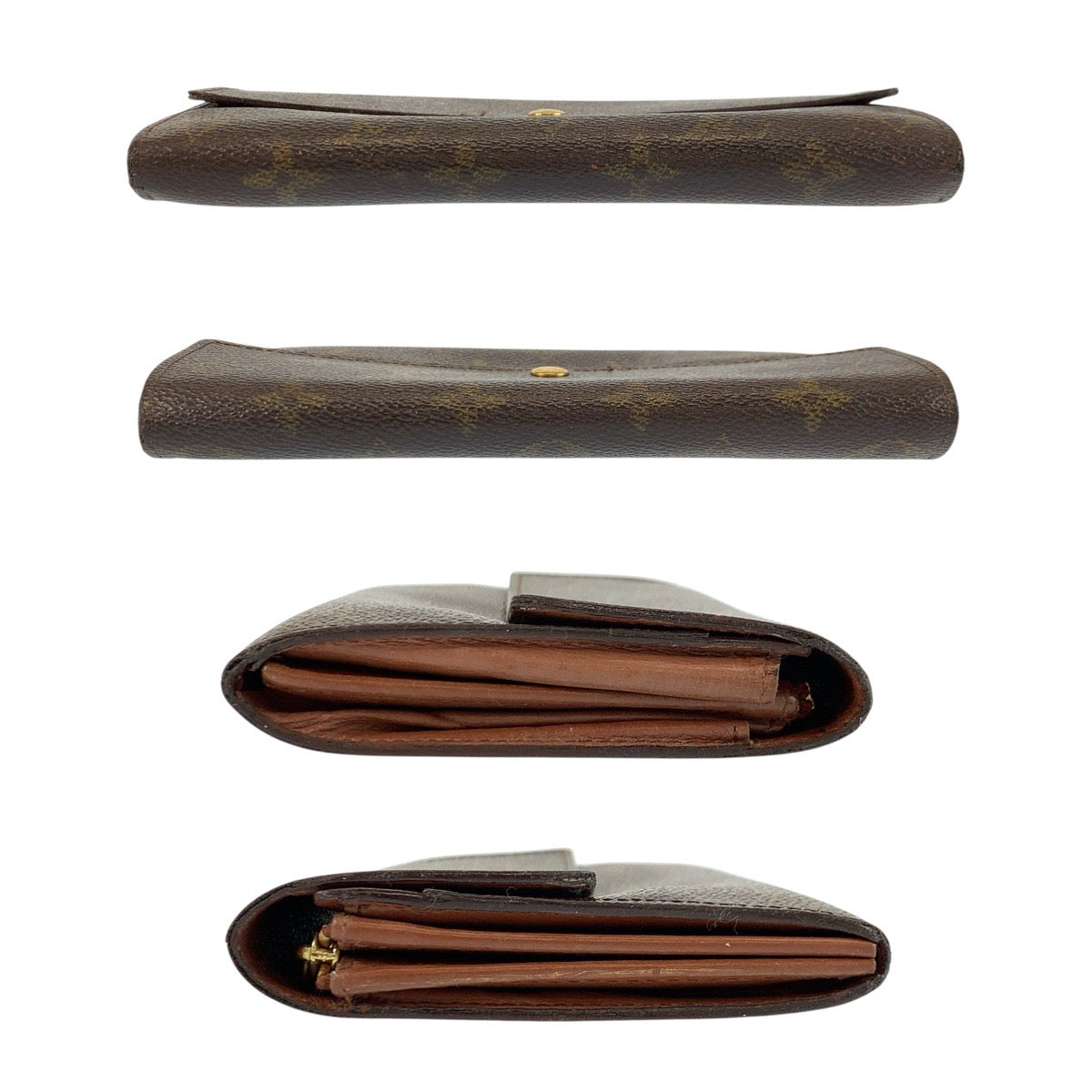24940
LOUIS VUITTON ルイヴィトン モノグラム ポシェット ポルトモネ クレディ ブラウン ゴールド金具 PVC M61725 長財布 ロングウォレット レディース AB8