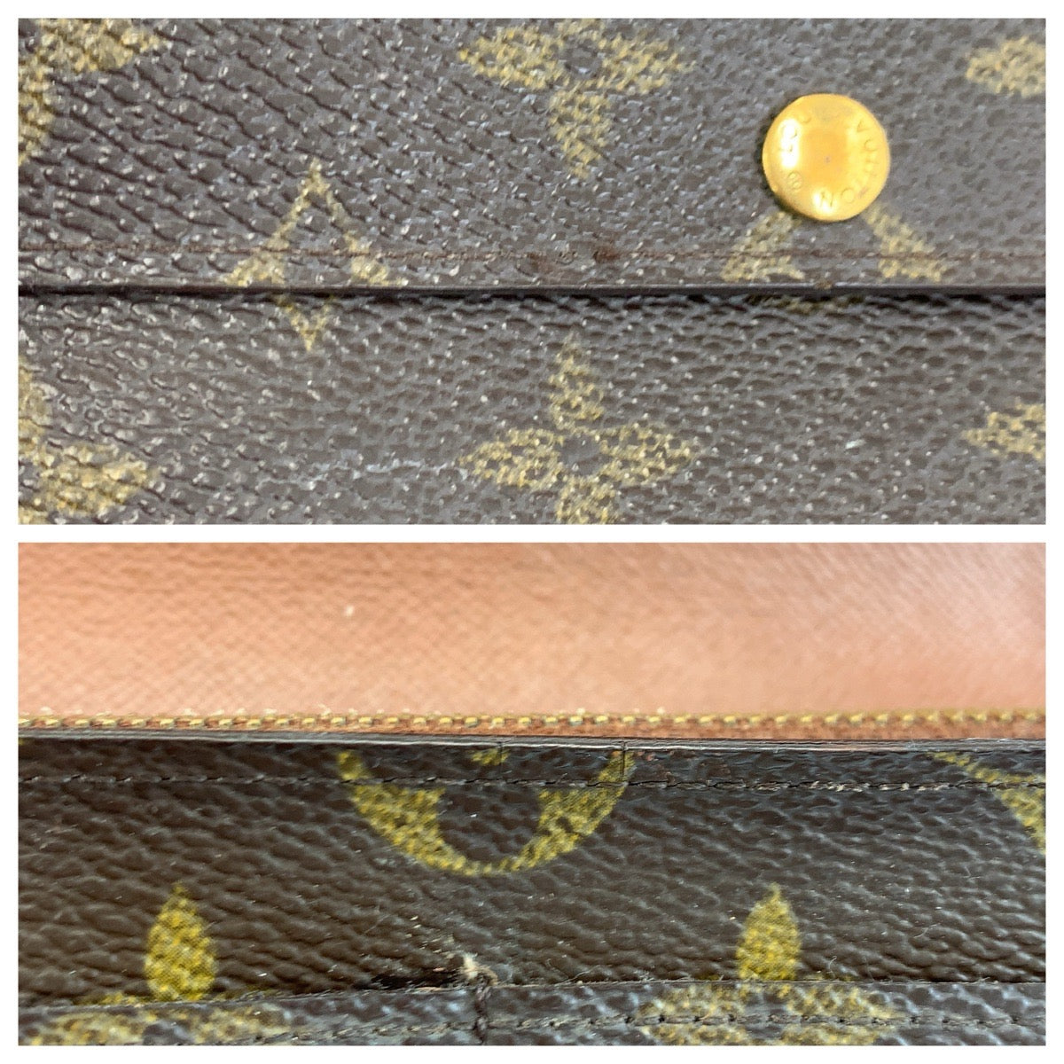 24940
LOUIS VUITTON ルイヴィトン モノグラム ポシェット ポルトモネ クレディ ブラウン ゴールド金具 PVC M61725 長財布 ロングウォレット レディース AB8