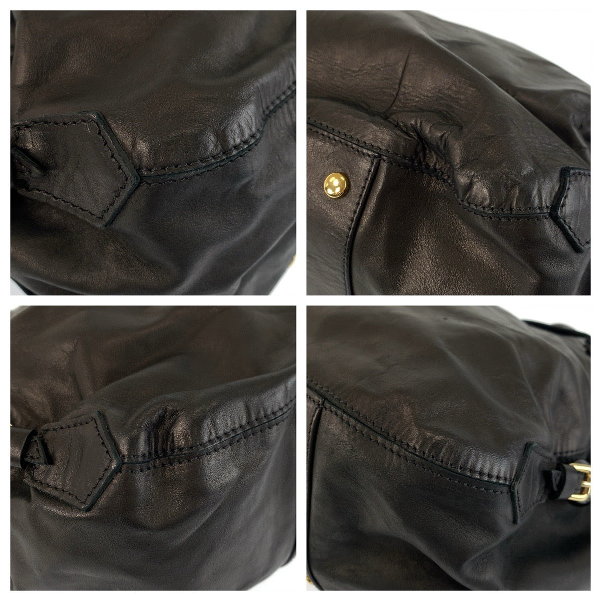 24943
DSQUARED2 ディースクエアード ブラック 黒 ゴールド金具 レザー ショルダーバッグ レディース ABP12