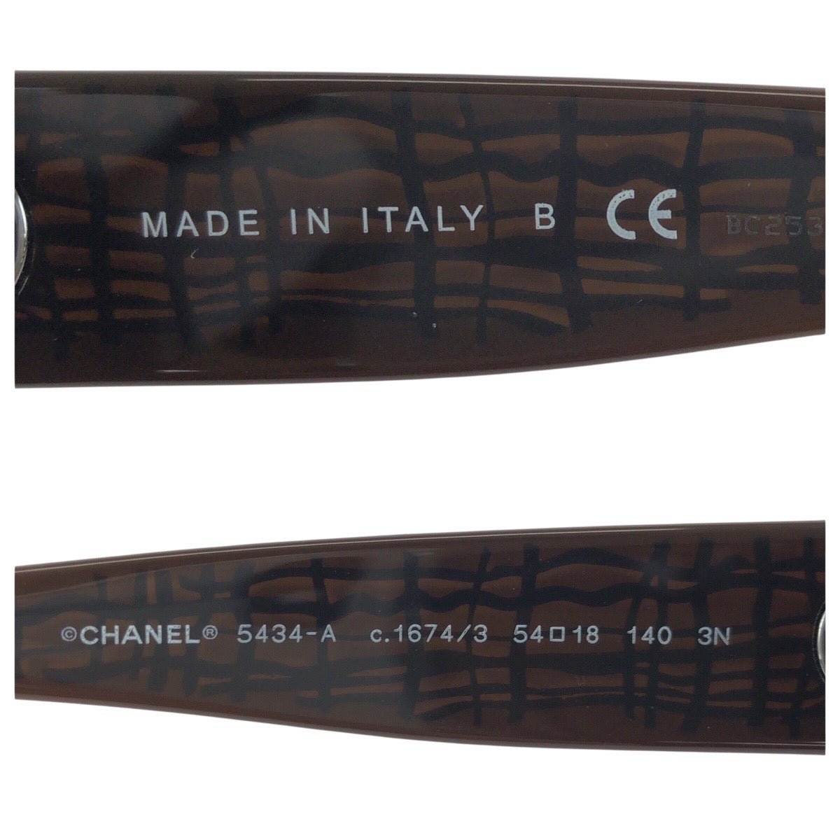 24945
CHANEL シャネル ココマーク ダークブラウン プラスチック 5434-A サングラス 男女兼用 フォックス レディース A35