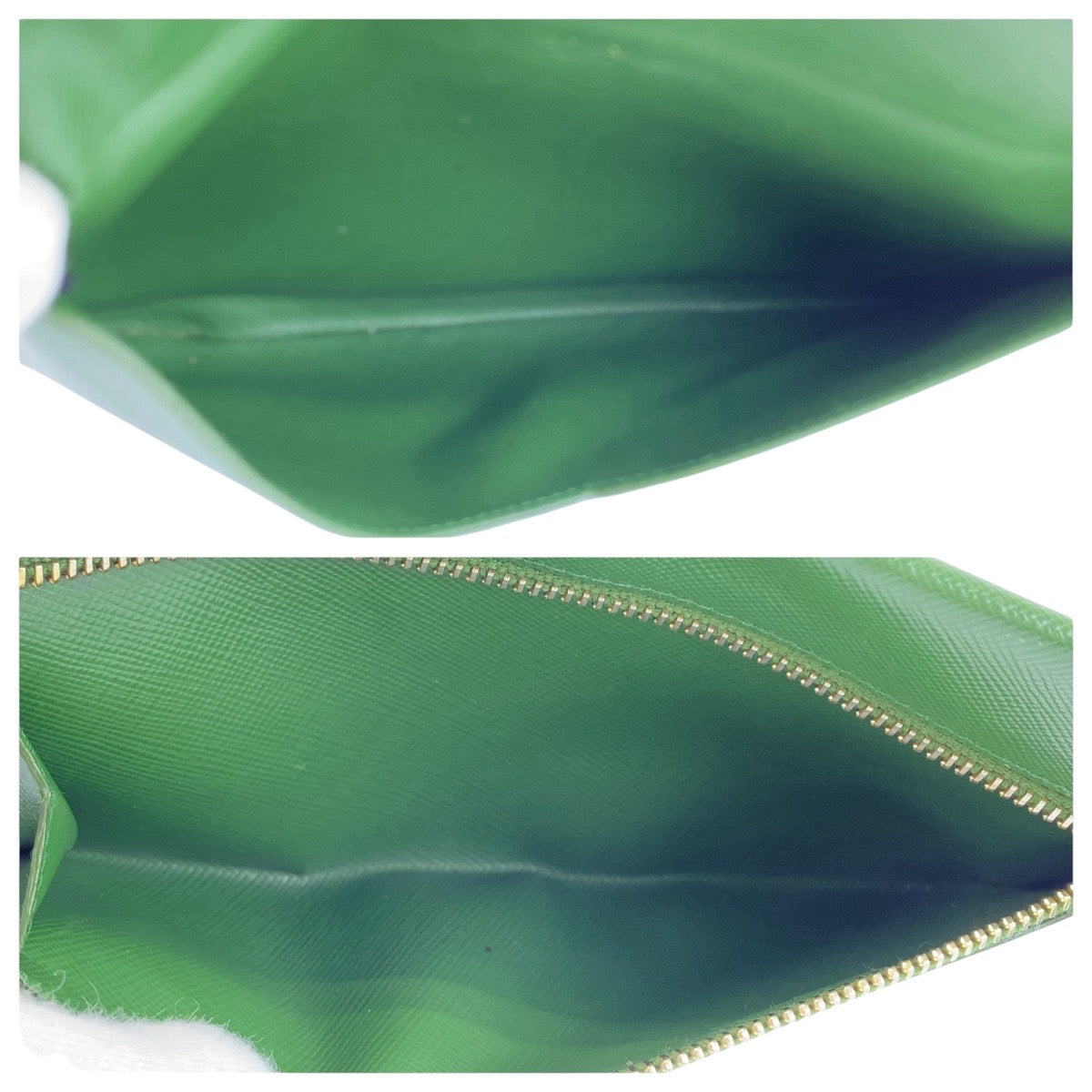 24948
PRADA プラダ サフィアーノ エンベロープ グリーン ゴールド金具 レザー 長財布 ロングウォレット レディース AB8