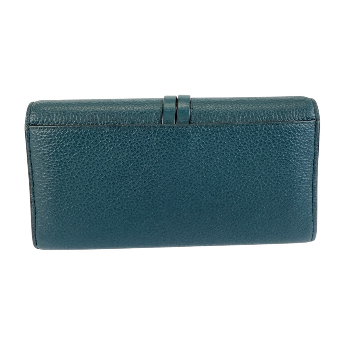 24949
Chloe クロエ アルファベット フラップ ウォレット グリーン ゴールド金具 レザー 長財布 ロングウォレット レディース A12