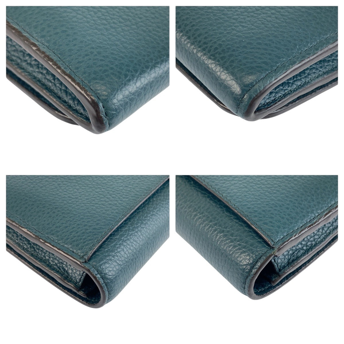 24949
Chloe クロエ アルファベット フラップ ウォレット グリーン ゴールド金具 レザー 長財布 ロングウォレット レディース A12