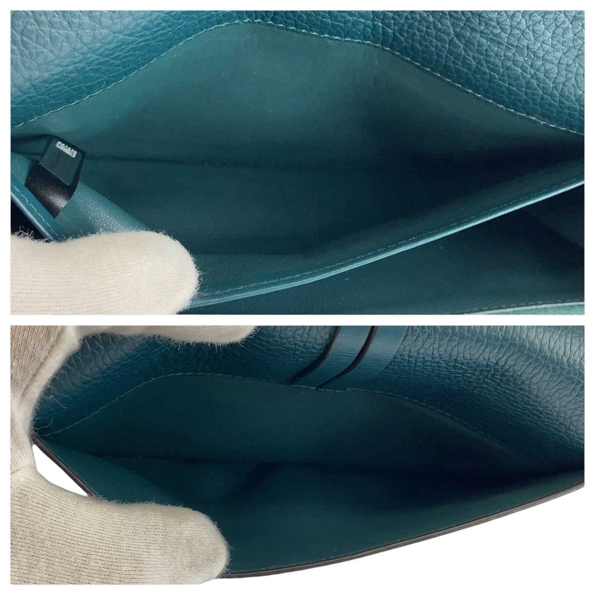 24949
Chloe クロエ アルファベット フラップ ウォレット グリーン ゴールド金具 レザー 長財布 ロングウォレット レディース A12