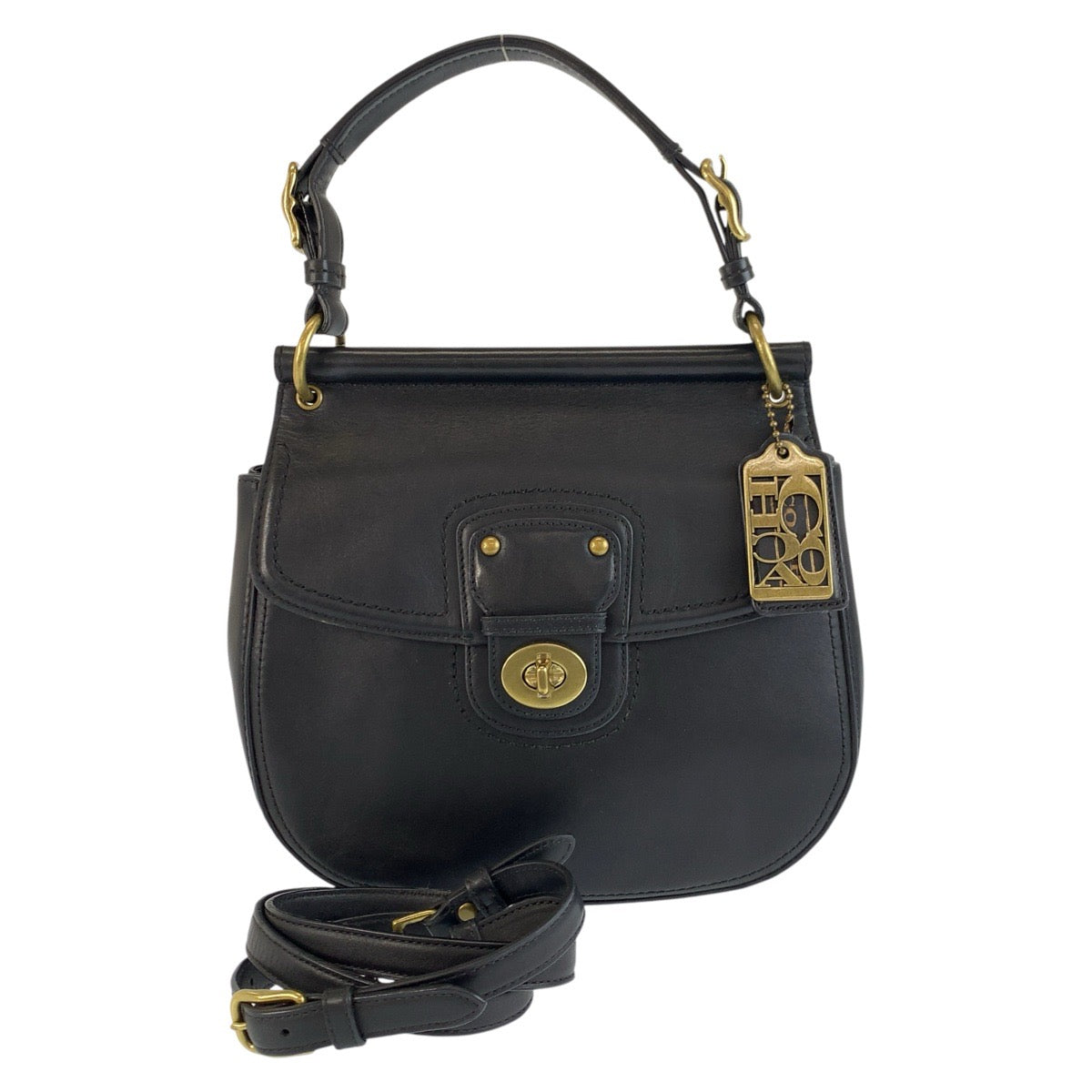 24950
COACH コーチ ニューウィリス ブラック 黒 ゴールド金具 レザー ハンドバッグ ショルダーバッグ レディース ABP12