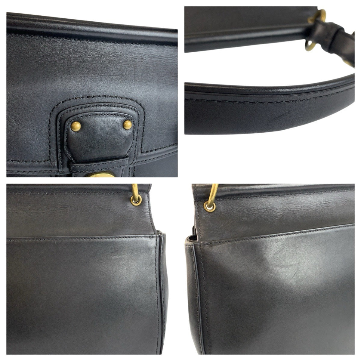 24950
COACH コーチ ニューウィリス ブラック 黒 ゴールド金具 レザー ハンドバッグ ショルダーバッグ レディース ABP12