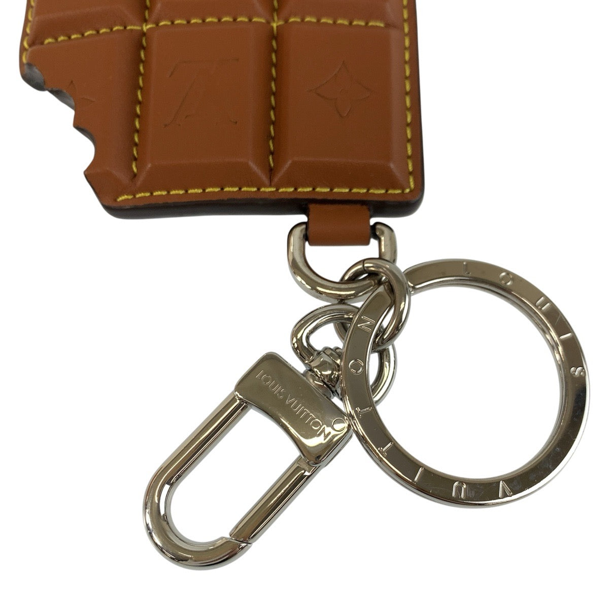 24952
LOUIS VUITTON ルイヴィトン モノグラム LVチョコレートバー ブラウン シルバー金具 レザー M01478 チャーム バッグチャーム レディース SA58