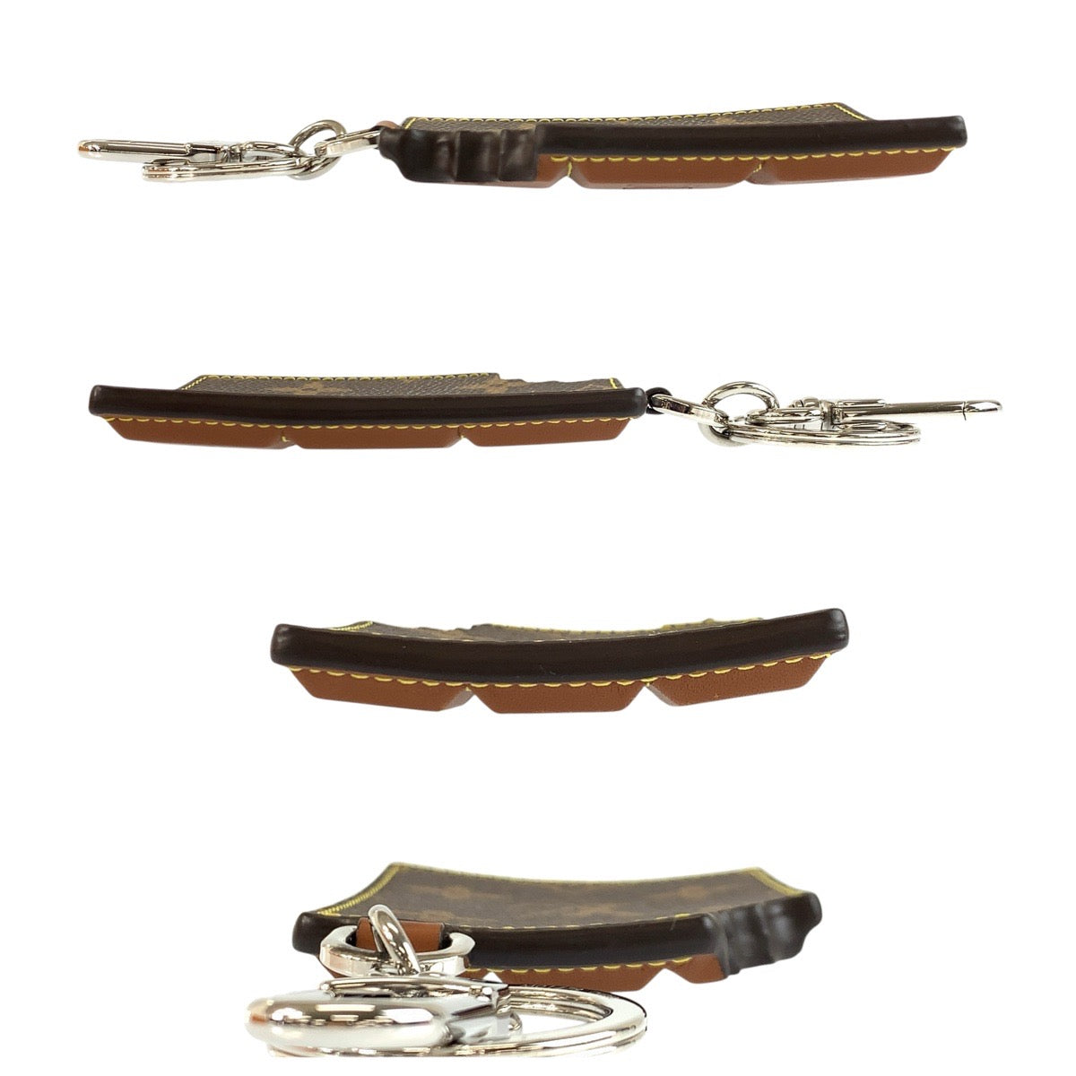 24952
LOUIS VUITTON ルイヴィトン モノグラム LVチョコレートバー ブラウン シルバー金具 レザー M01478 チャーム バッグチャーム レディース SA58