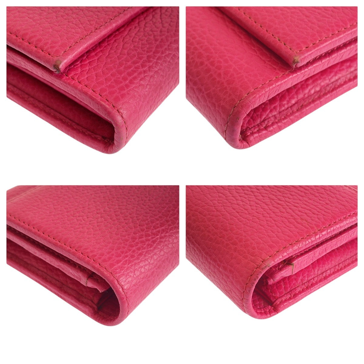 24960
GUCCI グッチ GGマーモント コンチネンタルウォレット ピンク ゴールド金具 レザー 456116 長財布 ロングウォレット レディース ABP20