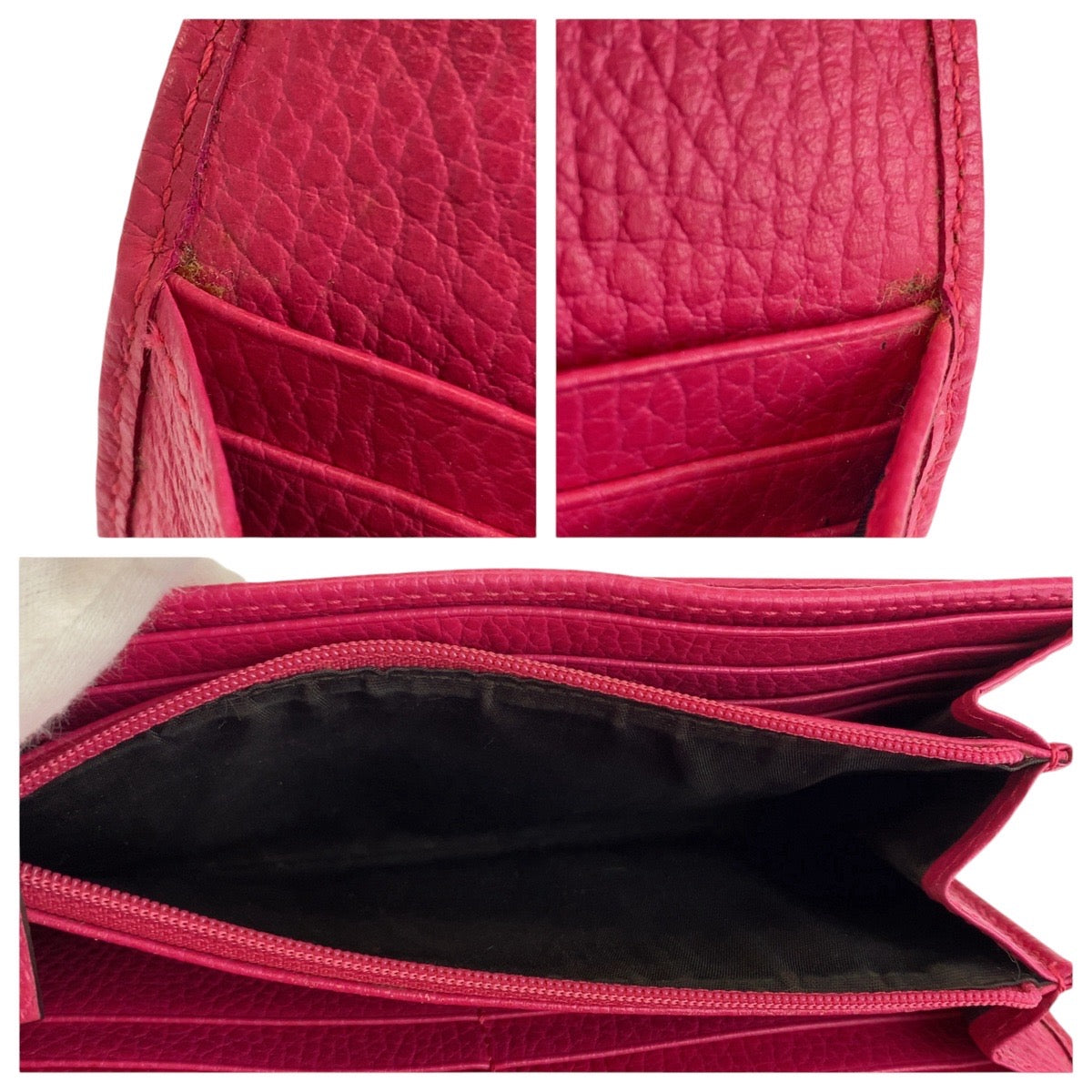 24960
GUCCI グッチ GGマーモント コンチネンタルウォレット ピンク ゴールド金具 レザー 456116 長財布 ロングウォレット レディース ABP20