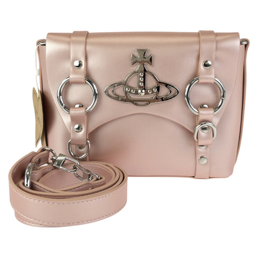 24961
Vivienne Westwood ヴィヴィアンウエストウッド BETTY ピンク シルバー金具 レザー ショルダーバッグ クラッチバッグ レディース N22