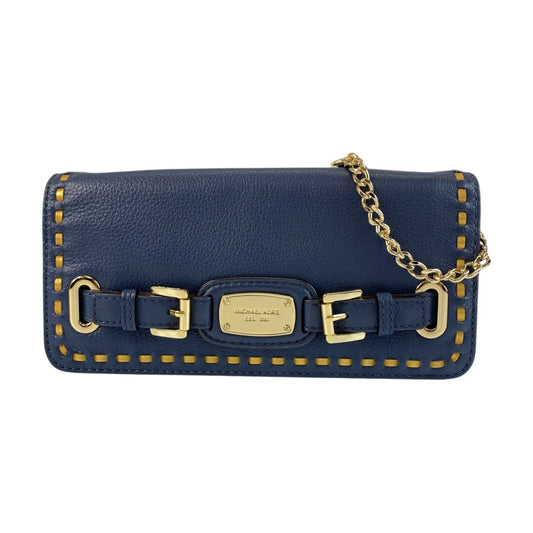 Michael Kors マイケルコース ネイビー ゴールド金具 レザー 1974222 チェーンショルダーバッグ ポシェット レディース ABP8