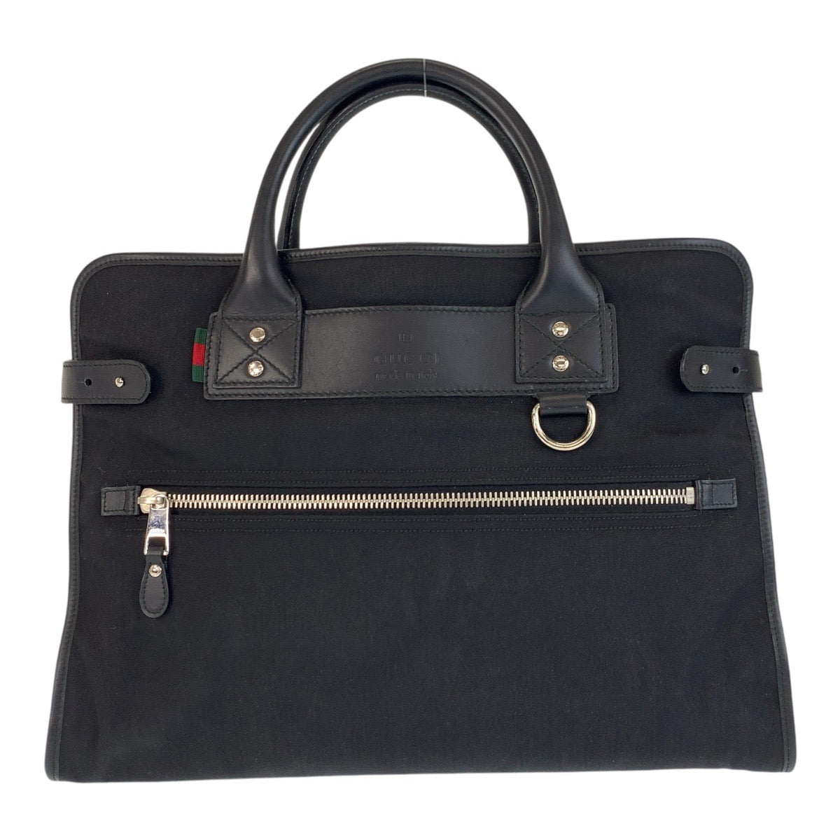GUCCI グッチ シェリーライン ブラック 黒 シルバー金具 ナイロン / レザー 246410 ビジネスバッグ ブリーフケース メンズ ABP48