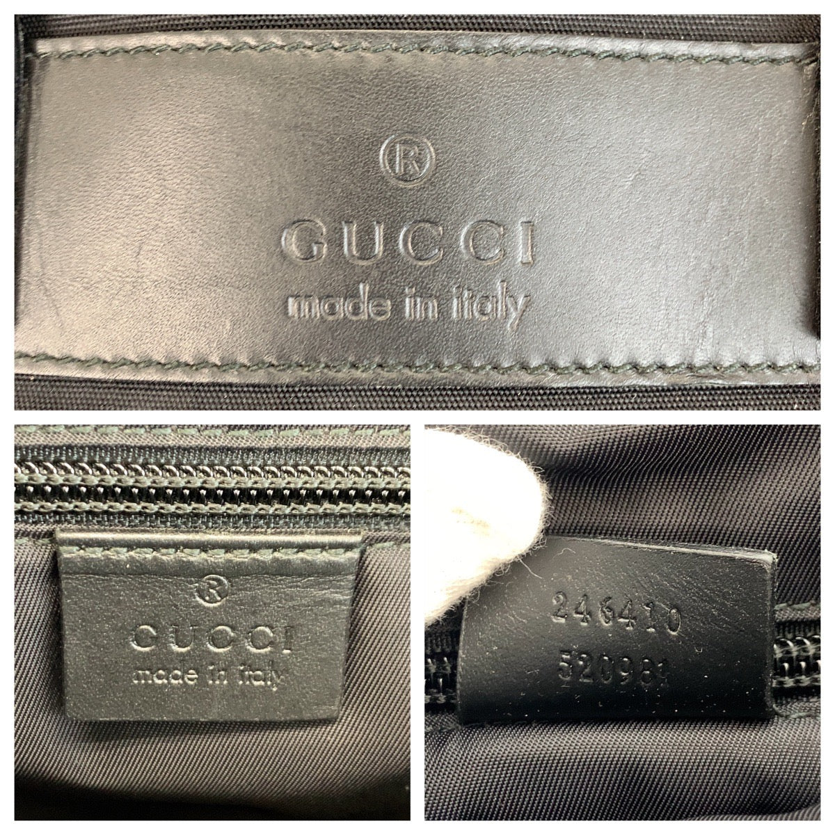 GUCCI グッチ シェリーライン ブラック 黒 シルバー金具 ナイロン / レザー 246410 ビジネスバッグ ブリーフケース メンズ ABP48