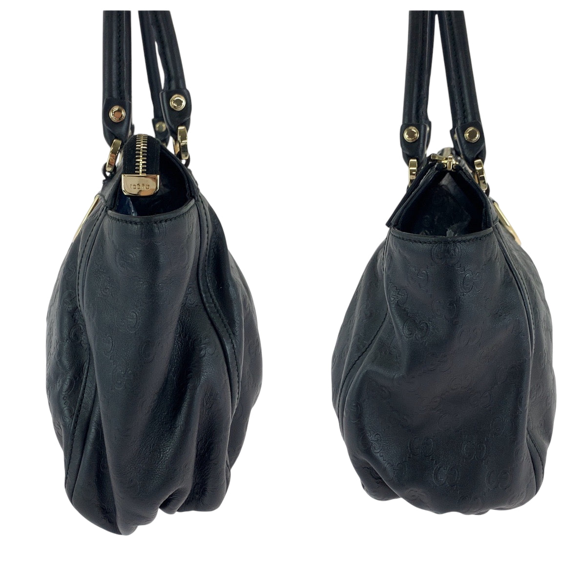 GUCCI グッチ アビー ブラック シルバー金具 レザー 189831 トートバッグ ショルダーバッグ レディース ABP48