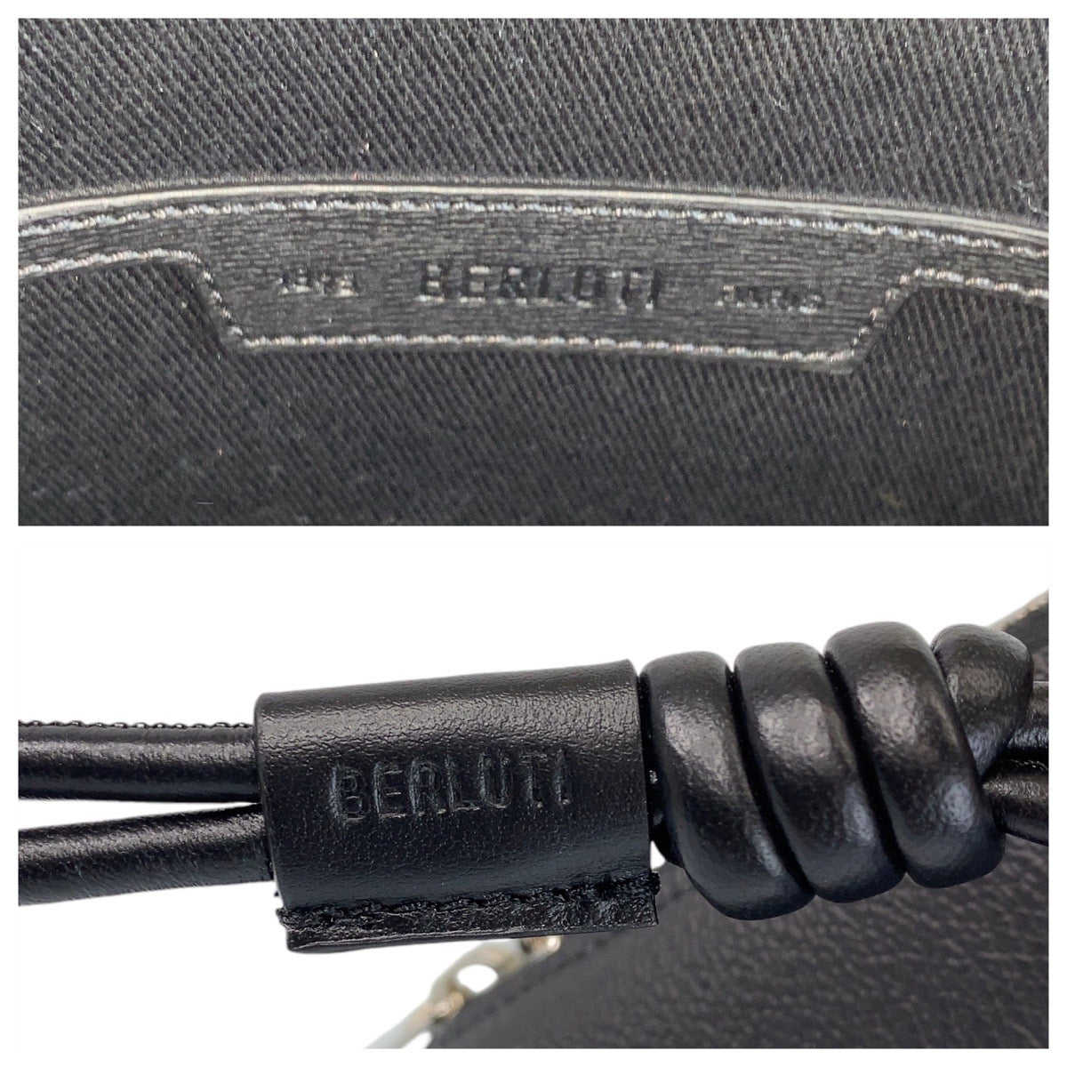 Berluti ベルルッティ エスカパード ブラック 黒 シルバー金具 PVC クラッチバッグ セカンドバッグ メンズ ABP