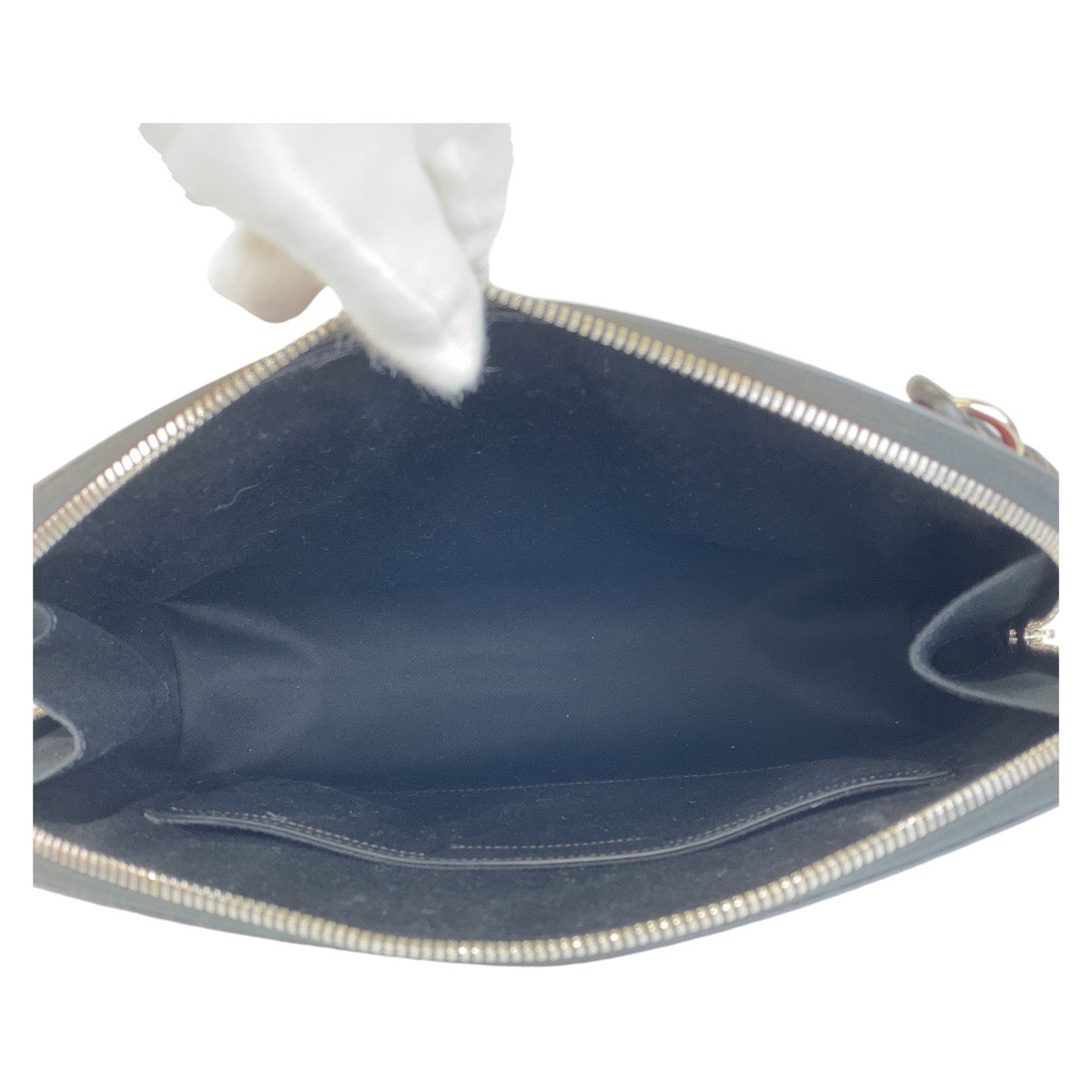 Berluti ベルルッティ エスカパード ブラック 黒 シルバー金具 PVC クラッチバッグ セカンドバッグ メンズ ABP