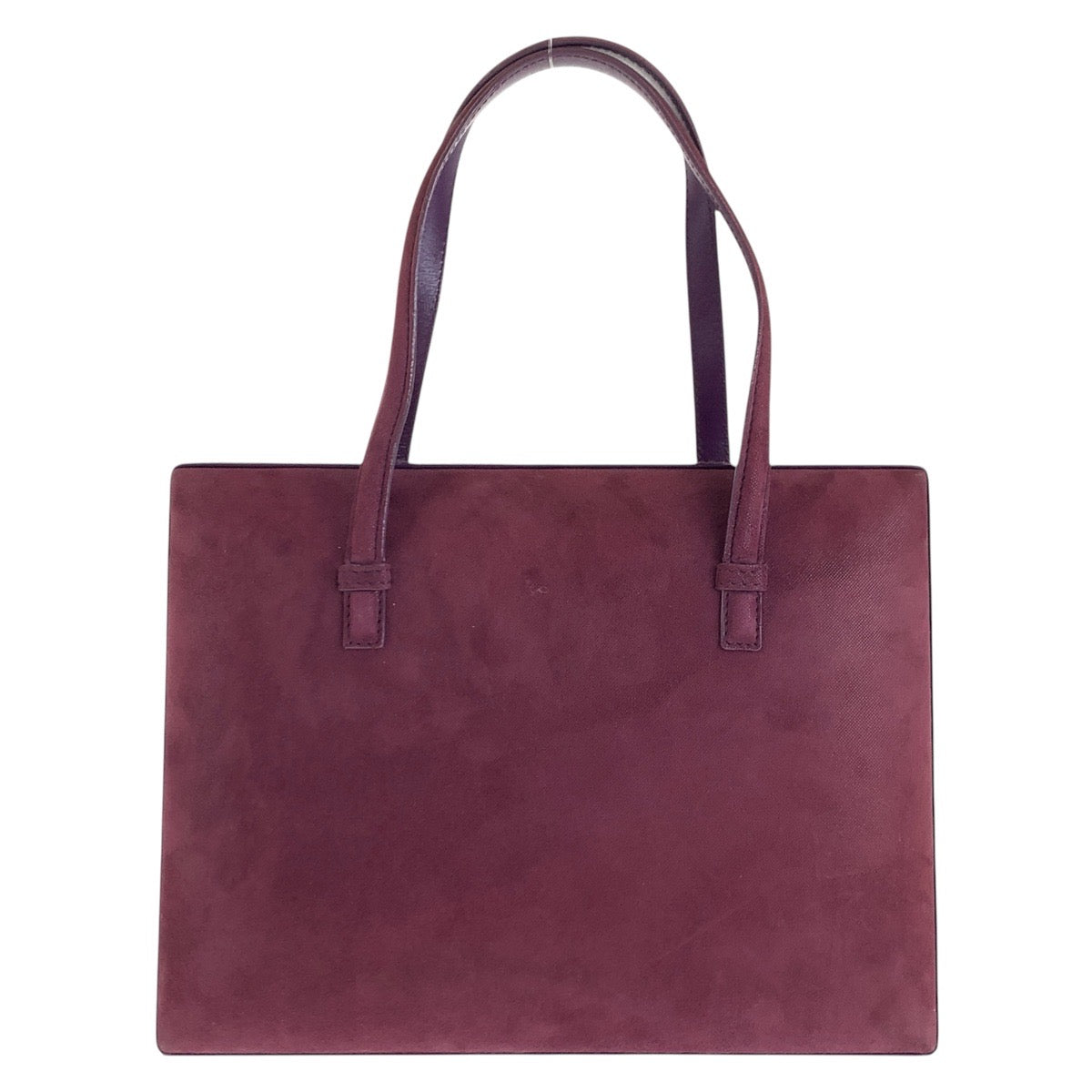 LOEWE ロエベ アナグラム パープル ゴールド スウェード / レザー ハンドバッグ トートバッグ ショルダーバッグ レディース AB38