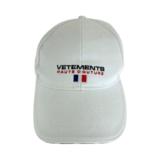 VETEMENTS ヴェトモン フリーサイズ ホワイト コットン キャップ ベースボールキャップ 男女兼用 レディース A17