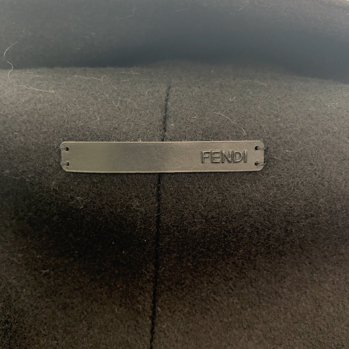 FENDI フェンディ サイズ表記12 XS ブラック ウール / レーヨン ピーコート フリルコート セミロングコート ハーフコート キッズ AB38