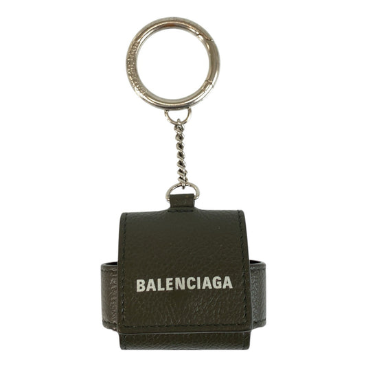 BALENCIAGA バレンシアガ Cash グレー ブラウン シルバー金具 レザー 655679 3590 エアポッズケース AirPodsケース 男女兼用 メンズ ABP