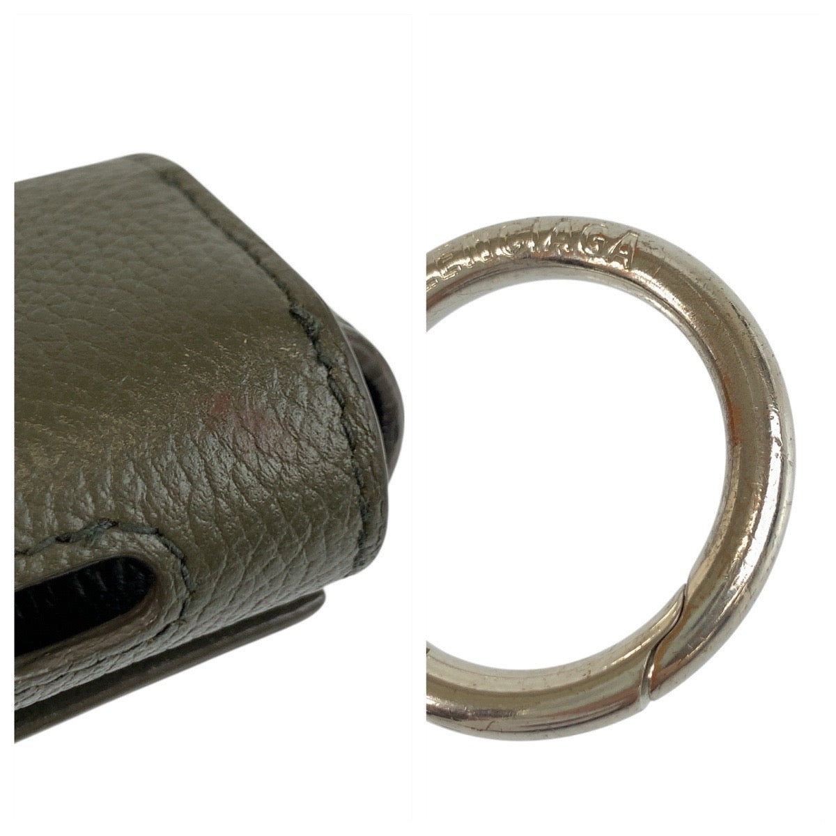 BALENCIAGA バレンシアガ Cash グレー ブラウン シルバー金具 レザー 655679 3590 エアポッズケース AirPodsケース 男女兼用 メンズ ABP