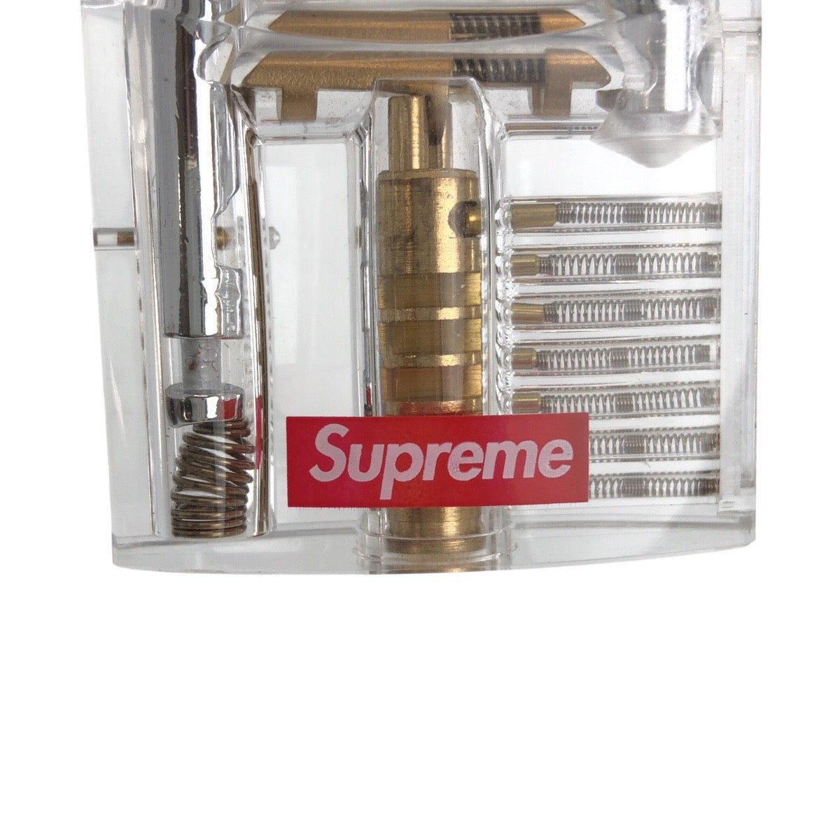 Supreme シュプリーム トランスペアレントロック クリア プラスチック / メタル 南京錠 鍵 メンズ SA7