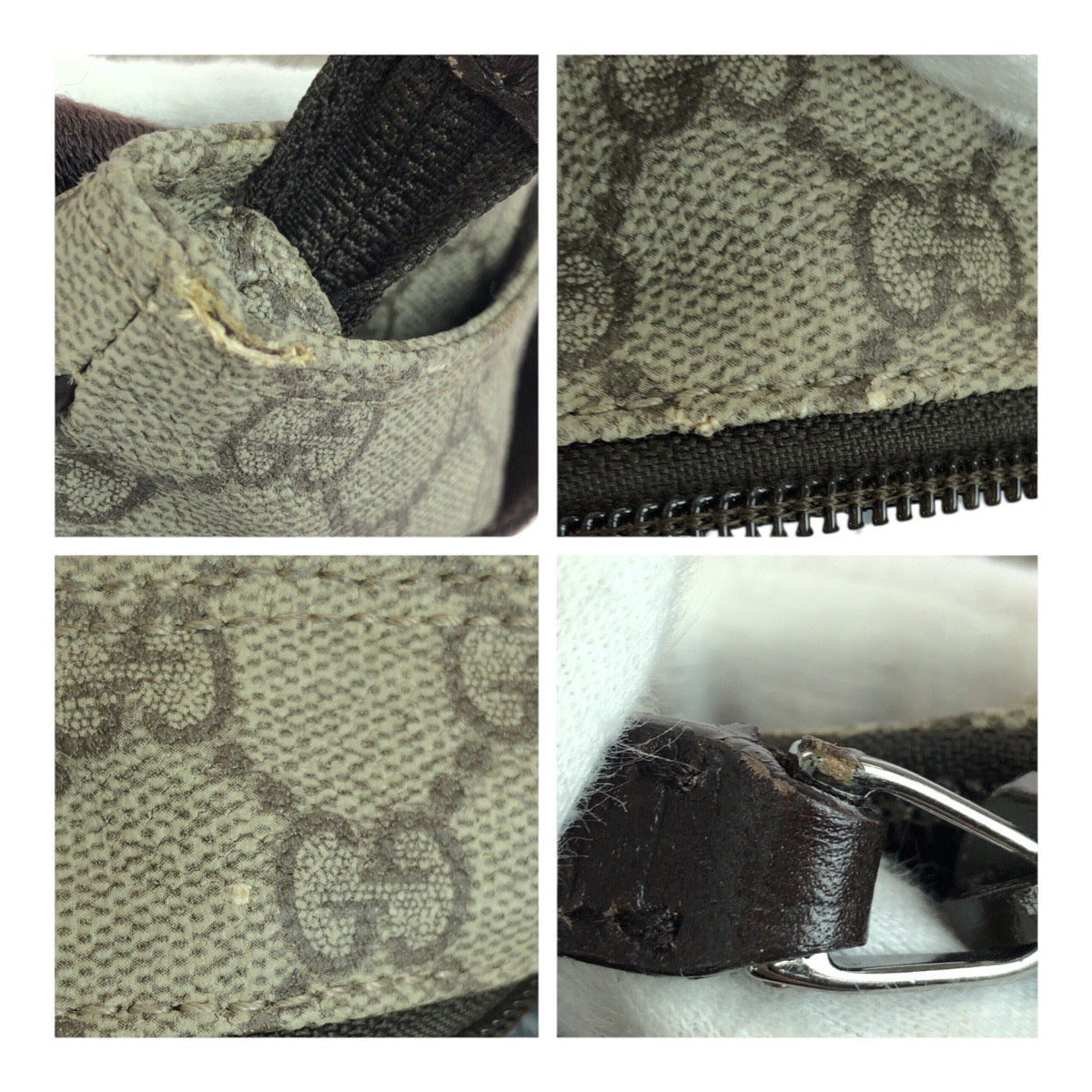 GUCCI グッチ ブラウン シルバー金具 GGスプリームキャンバス 141626 ショルダーバッグ メッセンジャーバッグ メンズ AB30