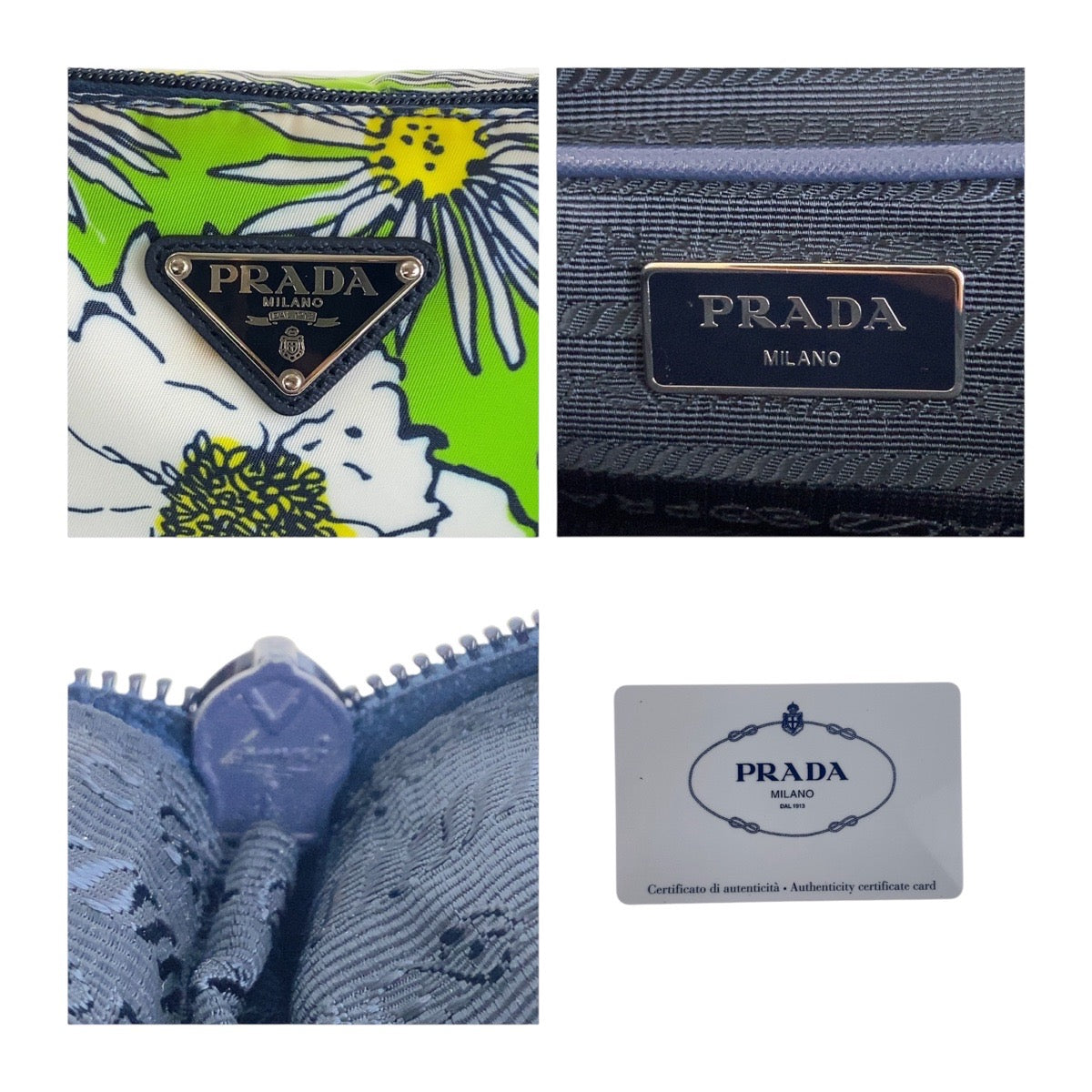 25008
PRADA プラダ テスート 三角ロゴプレート グリーン マルチカラー シルバー金具 ナイロン トートバッグ ショルダーバッグ レディース AB45