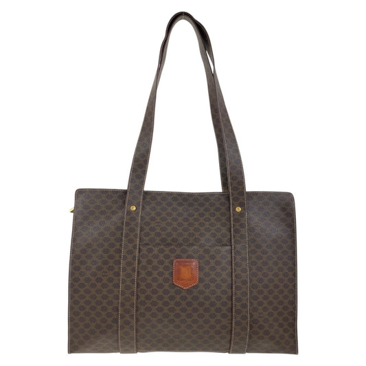 25014
CELINE セリーヌ ヴィンテージ マカダム ブラウン ゴールド金具 PVC MC98/2 トートバッグ ショルダーバッグ レディース ABP40