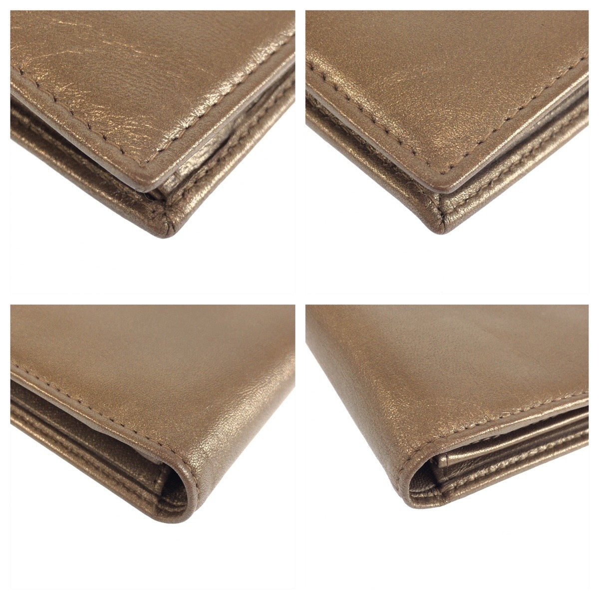 25021
LOEWE ロエベ ブロンズ ゴールド金具 レザー 長財布 ロングウォレット レディース ABP21