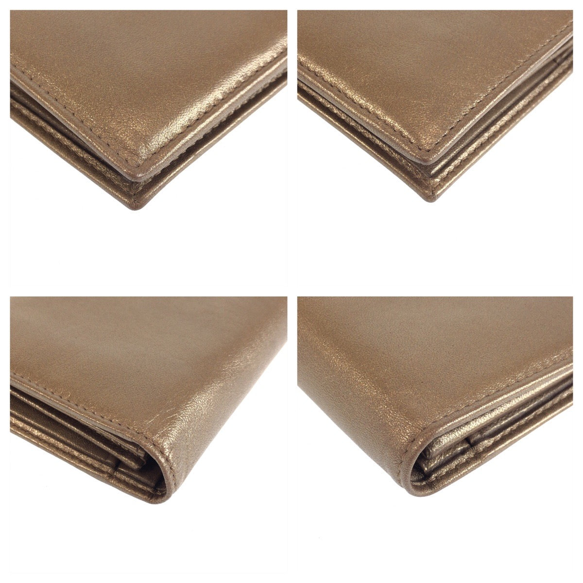 25021
LOEWE ロエベ ブロンズ ゴールド金具 レザー 長財布 ロングウォレット レディース ABP21