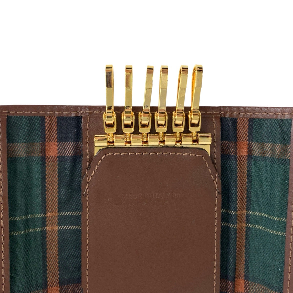 25022
Dunhill ダンヒル ブラウン ブラック レザー キーケース 6連 メンズ A8