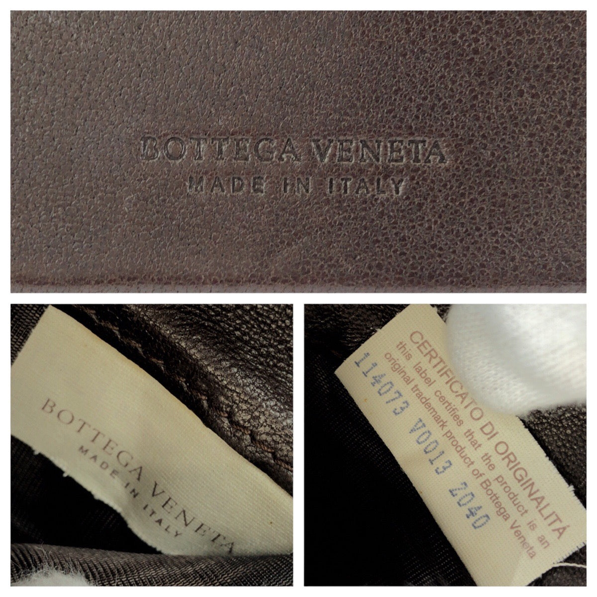 25023
BOTTEGAVENETA ボッテガヴェネタ イントレチャート ダークブラウン ゴールド金具 レザー 114073 折財布 コンパクトウォレット メンズ AB6