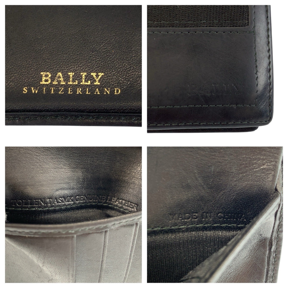 25028
BALLY バリー トレインスポッティング ブラック 黒 レザー 折財布 コンパクトウォレット メンズ AB5