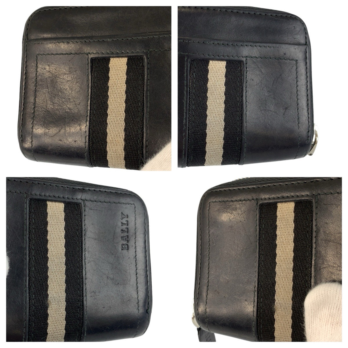 25029
BALLY バリー トレインスポッティング ブラック 黒 レザー コインケース カード入れ メンズ AB2