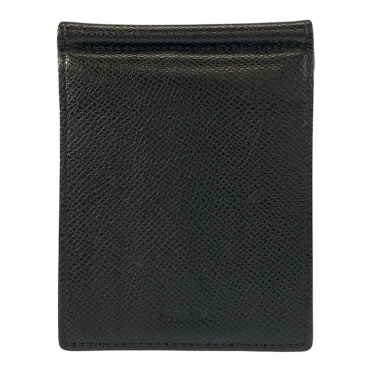 25030
BALLY バリー ブラック 黒 シルバー金具 レザー カードケース マネークリップ メンズ A15