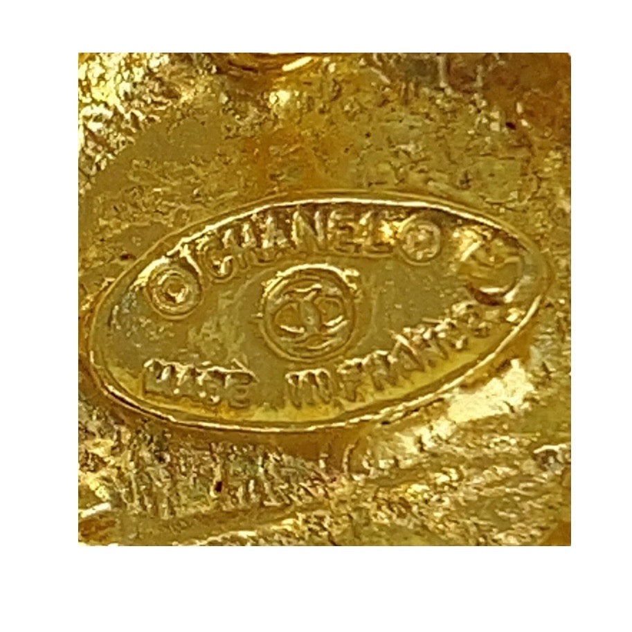 25033
CHANEL シャネル ヴィンテージ ココマーク ゴールド ブラック ゴールド金具 メッキ ピアス レディース B20