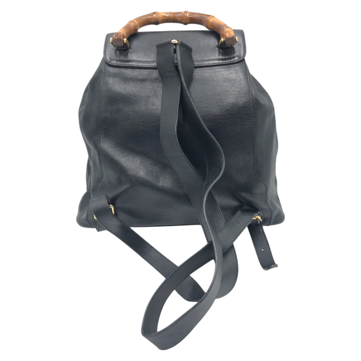 25034
GUCCI グッチ バンブー ブラック 黒 レザー 003 1998 0016 リュックサック バックパック 男女兼用 レディース AB28