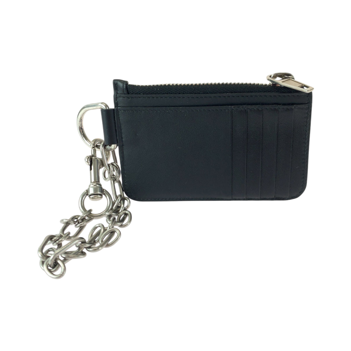 25039
BALENCIAGA バレンシアガ ロゴ ブラック 黒 シルバー金具 レザー 655594 チェーン付きコインケース フラグメントケース カードケース メンズ ABP40